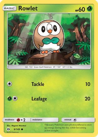 Rowlet (9/149) [Sun & Moon: Base Set] - Trinity Hobby