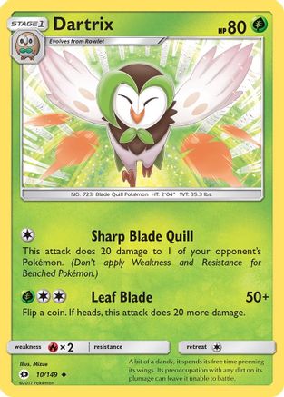 Dartrix (10/149) [Sun & Moon: Base Set] - Trinity Hobby