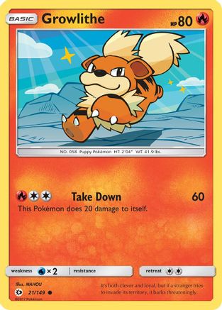 Growlithe (21/149) [Sun & Moon: Base Set] - Trinity Hobby