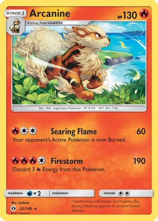 Arcanine (22/149) [Sun & Moon: Base Set] - Trinity Hobby