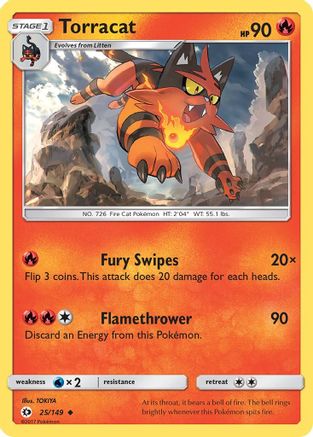 Torracat (25/149) [Sun & Moon: Base Set] - Trinity Hobby
