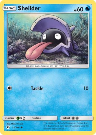 Shellder (33/149) [Sun & Moon: Base Set] - Trinity Hobby