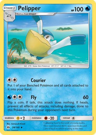 Pelipper (38/149) [Sun & Moon: Base Set] - Trinity Hobby