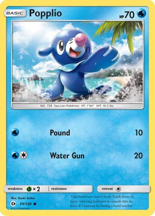Popplio (39/149) [Sun & Moon: Base Set] - Trinity Hobby