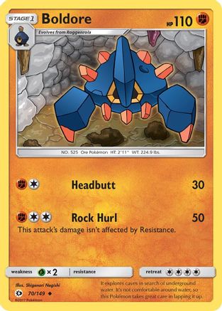 Boldore (70/149) [Sun & Moon: Base Set] - Trinity Hobby