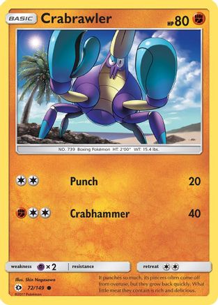 Crabrawler (72/149) [Sun & Moon: Base Set] - Trinity Hobby