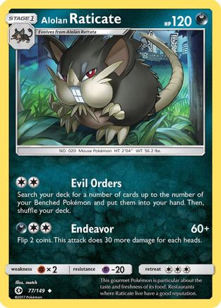 Alolan Raticate (77/149) [Sun & Moon: Base Set] - Trinity Hobby
