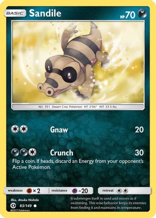 Sandile (83/149) [Sun & Moon: Base Set] - Trinity Hobby