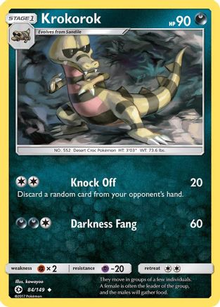 Krokorok (84/149) [Sun & Moon: Base Set] - Trinity Hobby