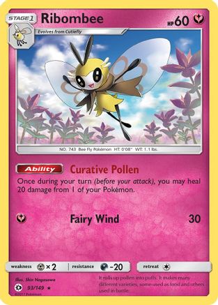 Ribombee (93/149) [Sun & Moon: Base Set] - Trinity Hobby