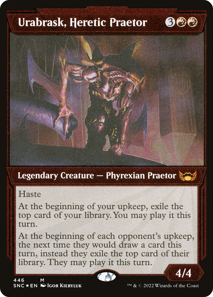 Urabrask, Heretic Praetor (SNC-446) - [Streets of New Capenna]: (Showcase) Foil - Trinity Hobby