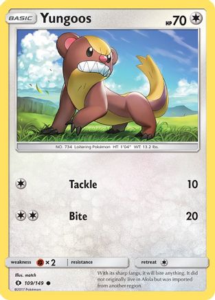 Yungoos (109/149) [Sun & Moon: Base Set] - Trinity Hobby