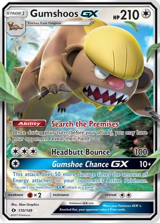 Gumshoos GX (110/149) [Sun & Moon: Base Set] - Trinity Hobby