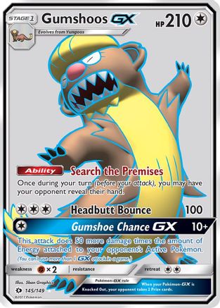 Gumshoos GX (145/149) [Sun & Moon: Base Set] - Trinity Hobby