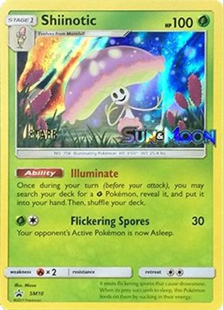 Shiinotic (SM10) (Staff Prerelease Promo) [Sun & Moon: Black Star Promos] - Trinity Hobby