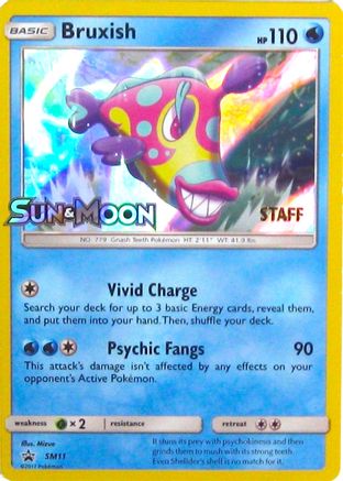 Bruxish (SM11) (Staff Prerelease Promo) [Sun & Moon: Black Star Promos] - Trinity Hobby