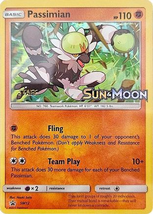 Passimian (SM12) (Staff Prerelease Promo) [Sun & Moon: Black Star Promos] - Trinity Hobby
