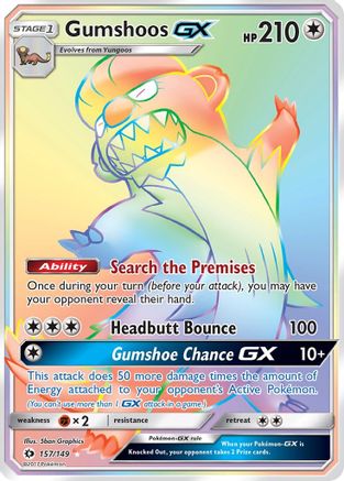 Gumshoos GX (157/149) [Sun & Moon: Base Set] - Trinity Hobby