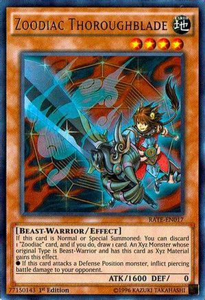 Zoodiac Thoroughblade [RATE-EN017] Ultra Rare - Trinity Hobby