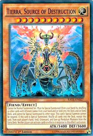 Tierra, Source of Destruction [RATE-EN027] Super Rare - Trinity Hobby