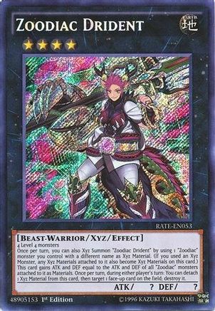 Zoodiac Drident [RATE-EN053] Secret Rare - Trinity Hobby