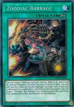 Zoodiac Barrage [RATE-EN059] Secret Rare - Trinity Hobby