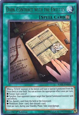 Dark Contract with the Entities [RATE-EN099] Ultra Rare - Trinity Hobby
