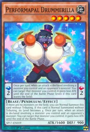 Performapal Drummerilla [SP17-EN019] Starfoil Rare - Trinity Hobby