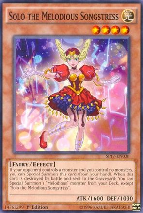 Solo the Melodious Songstress [SP17-EN030] Starfoil Rare - Trinity Hobby
