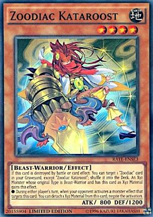 Zoodiac Kataroost [RATE-ENSE3] Super Rare - Trinity Hobby