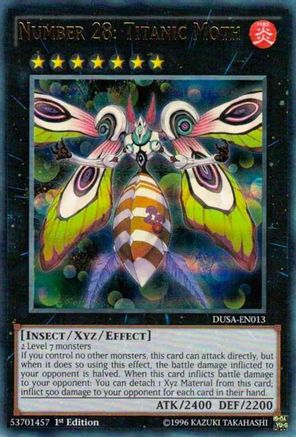 Number 28: Titanic Moth [DUSA-EN013] Ultra Rare - Trinity Hobby