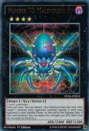 Number 70: Malevolent Sin [DUSA-EN014] Ultra Rare - Trinity Hobby