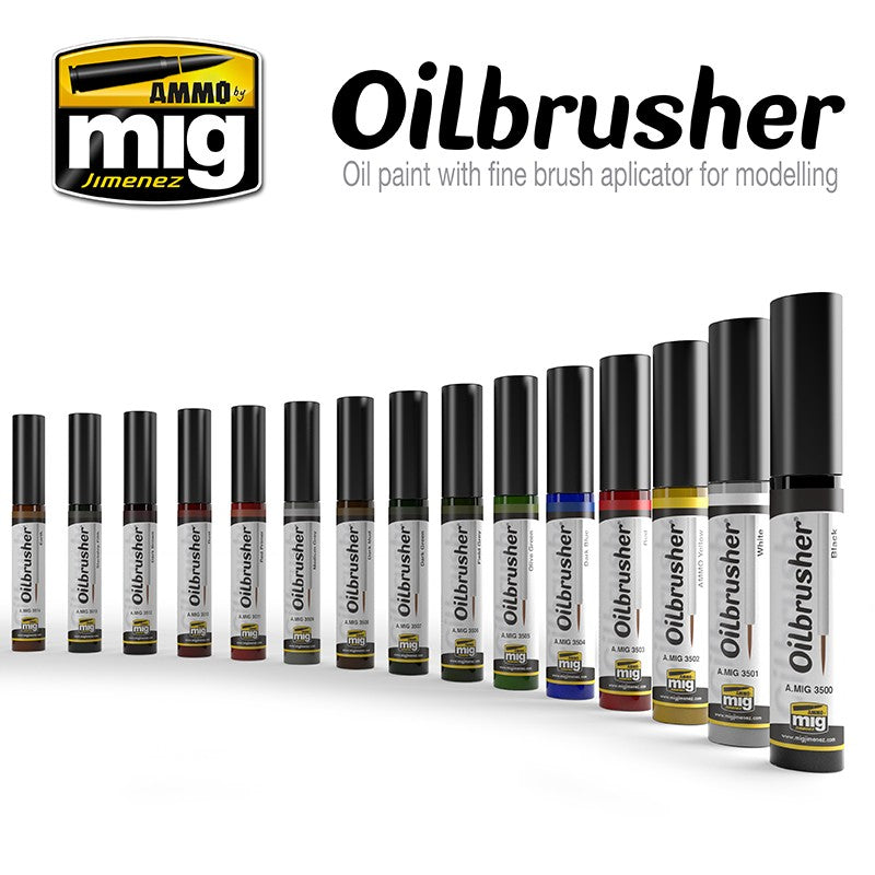 Ammo Mig Oilbrusher - White - Trinity Hobby