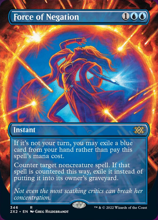 Force of Negation (Borderless Alternate Art) [Double Masters 2022] - Trinity Hobby