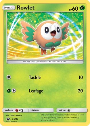 Rowlet (SM22) [Sun & Moon: Black Star Promos] - Trinity Hobby