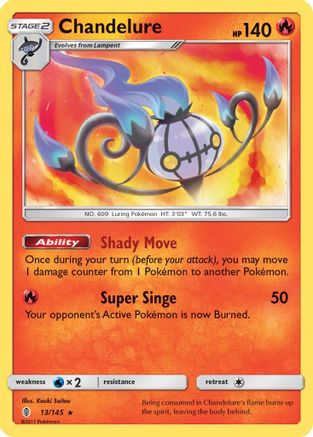 Chandelure (13/145) [Sun & Moon: Guardians Rising] - Trinity Hobby