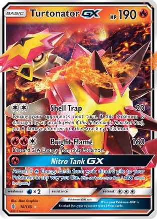 Turtonator GX (18/145) [Sun & Moon: Guardians Rising] - Trinity Hobby