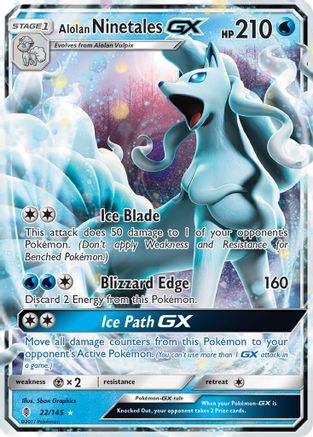 Alolan Ninetales GX (22/145) [Sun & Moon: Guardians Rising] - Trinity Hobby
