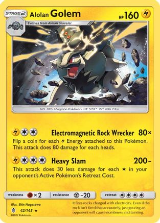 Alolan Golem (42/145) [Sun & Moon: Guardians Rising] - Trinity Hobby