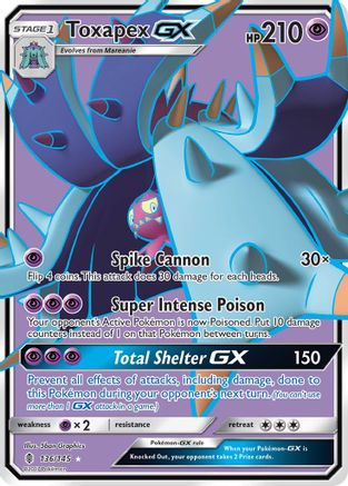 Toxapex GX (136/145) [Sun & Moon: Guardians Rising] - Trinity Hobby