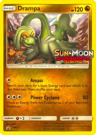 Drampa (SM21) (Staff Prerelease Promo) [Sun & Moon: Black Star Promos] - Trinity Hobby