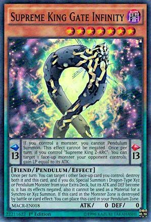 Supreme King Gate Infinity [MACR-EN018] Super Rare - Trinity Hobby