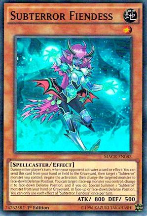 Subterror Fiendess [MACR-EN082] Super Rare - Trinity Hobby