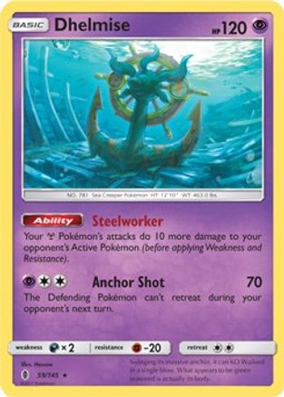 Dhelmise (59/145) (Theme Deck Exclusive) [Sun & Moon: Guardians Rising] - Trinity Hobby
