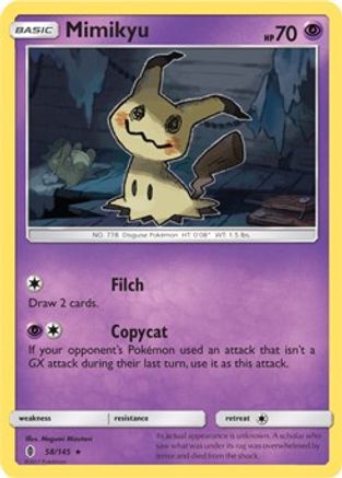 Mimikyu (58/145) (Theme Deck Exclusive) [Sun & Moon: Guardians Rising] - Trinity Hobby
