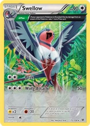Swellow (72/108) (Theme Deck Exclusive) [XY: Roaring Skies] - Trinity Hobby