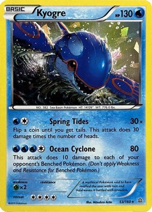 Kyogre (53/160) (Theme Deck Exclusive) [XY: Primal Clash] - Trinity Hobby
