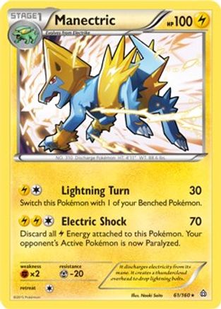 Manectric (61/160) (Theme Deck Exclusive) [XY: Primal Clash] - Trinity Hobby