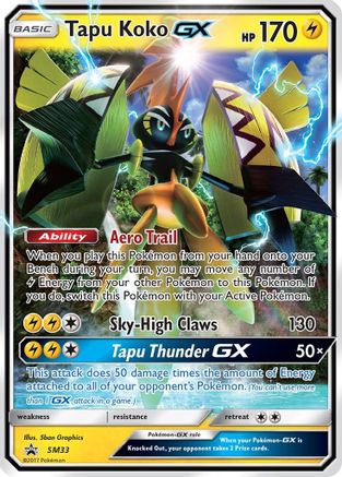 Tapu Koko GX (SM33) [Sun & Moon: Black Star Promos] - Trinity Hobby