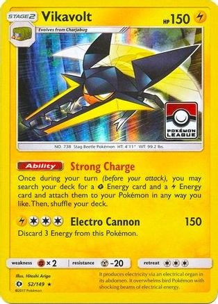 Vikavolt (52/149) (League Promo) [Sun & Moon: Base Set] - Trinity Hobby